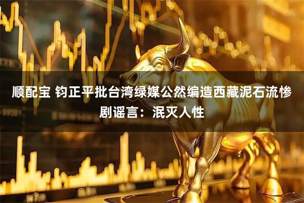 顺配宝 钧正平批台湾绿媒公然编造西藏泥石流惨剧谣言：泯灭人性